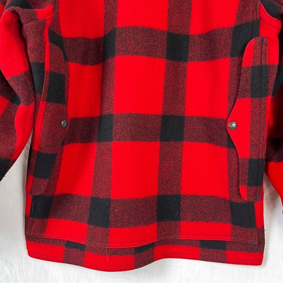 Filson Vintage Mackinaw Wool Cruiser Jacket Mens M L Buffalo Check Red Black - Picture 12 of 16